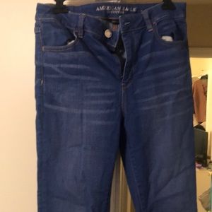 American Eagle, 10 Long true blue denim jeggings